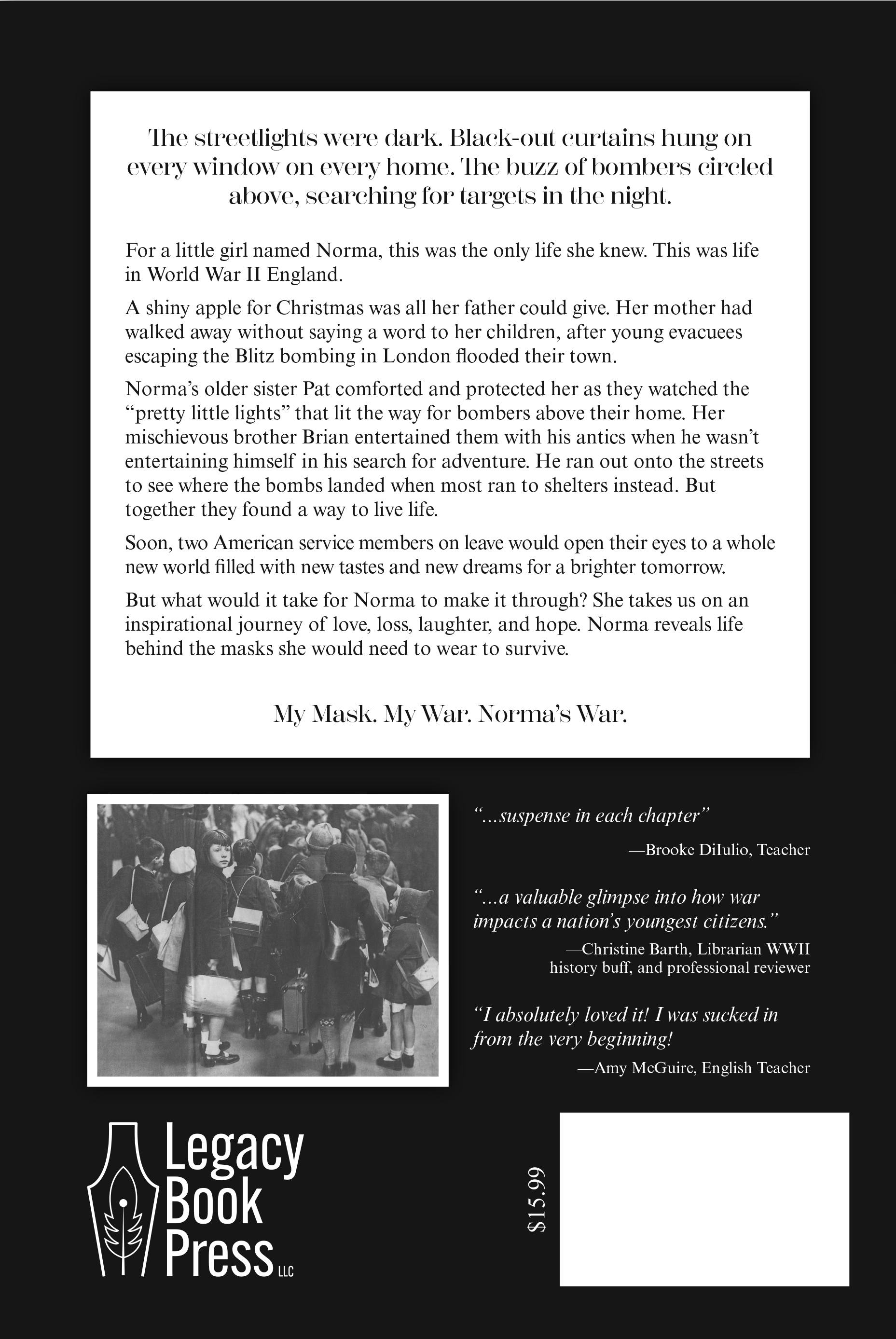 My Mask. My War. A WW2 Memoir as told to Gary Metivier (free shipping)